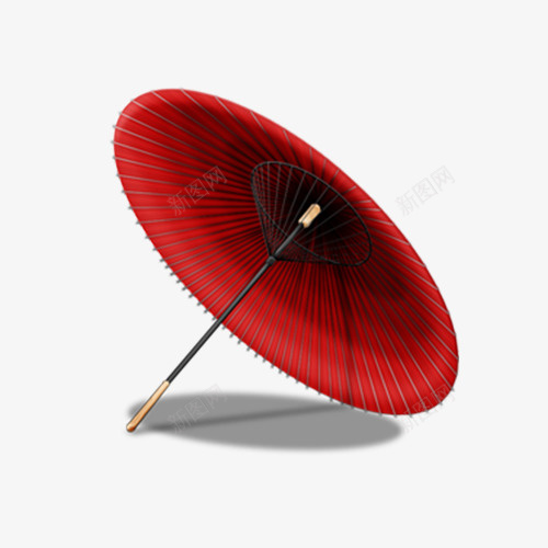 手绘红色的伞png免抠素材_新图网 https://ixintu.com 卡通 手绘 折伞 红色的伞