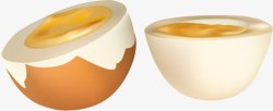 两半熟鸡蛋切开的腌鸡蛋高清图片