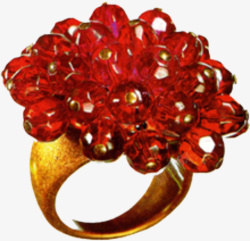 红色玛瑙戒指素材