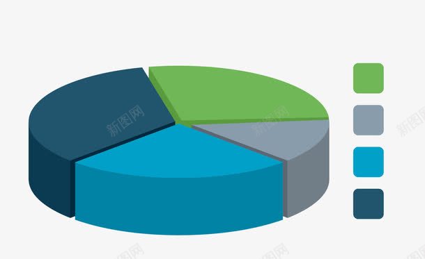 立体饼形图边框png免抠素材_新图网 https://ixintu.com 矢量边框 立体边框 边框 饼形图边框