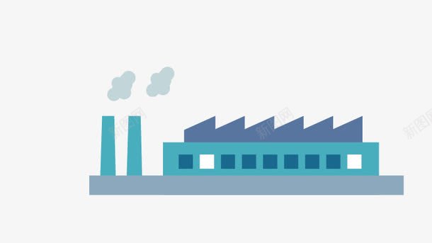 工厂剪影png免抠素材_新图网 https://ixintu.com 卡通工厂 城市建筑 工厂剪影 矢量工厂