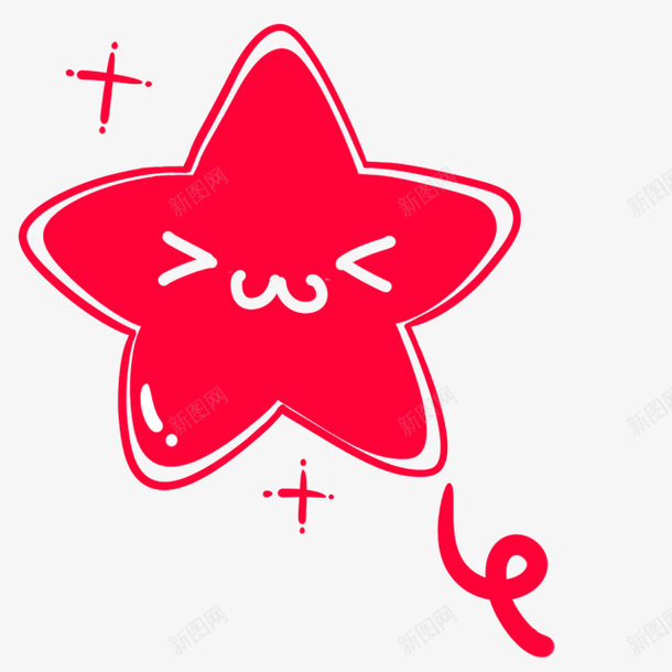 红色卡通星星装饰图案png免抠素材_新图网 https://ixintu.com 免抠PNG 卡通 星星 红色 装饰图案