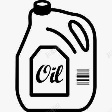 油容器的轮廓标签图标图标