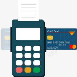 创意信用卡信用卡刷卡矢量图高清图片