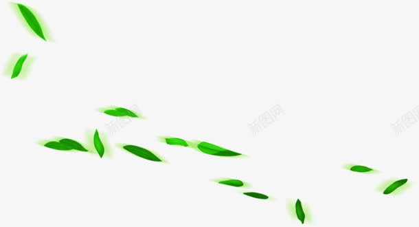 创意合成绿色的树叶飘落效果png免抠素材_新图网 https://ixintu.com 创意 合成 效果 树叶 绿色 飘落