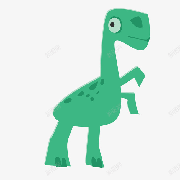 绿色动物恐龙矢量图ai免抠素材_新图网 https://ixintu.com 动物 动物园 卡通 可爱动物 恐龙 绿色恐龙 黄色 矢量图