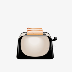 面包机抠图手绘电器烤面包机矢量图高清图片