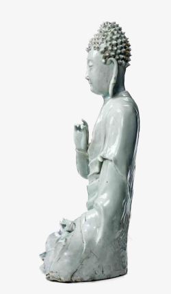 瓷制厨房设备瓷制释迦牟尼佛坐像侧面高清图片