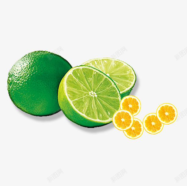 绿橙和黄橙图psd免抠素材_新图网 https://ixintu.com 免抠图素材 水果 绿橙 黄色的橙子