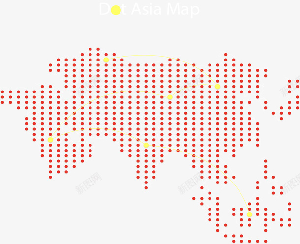 红色波点亚洲地图矢量图ai免抠素材_新图网 https://ixintu.com 亚洲 亚洲地图 地图 波点地图 矢量png 红色波点 矢量图