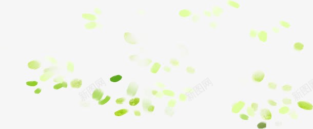 绿色漂浮树叶背景png免抠素材_新图网 https://ixintu.com 树叶 漂浮 绿色 背景 设计