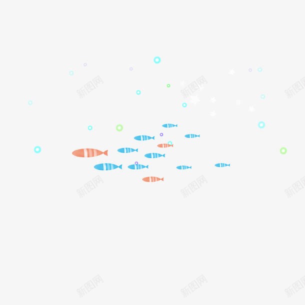 可爱的卡通小鱼png免抠素材_新图网 https://ixintu.com 漂浮 精美 装饰 鱼