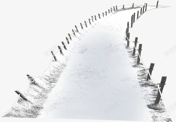 创意合成效果白色的小路围栏png免抠素材_新图网 https://ixintu.com 创意 合成 围栏 小路 效果 白色