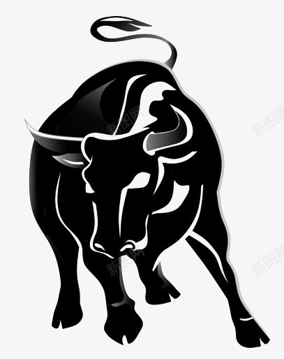 黑色手绘牛图标png_新图网 https://ixintu.com 免抠图 动物 小牛 手绘牛 抠图 插画 装饰画