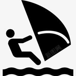 风帆冲浪运动图标图标