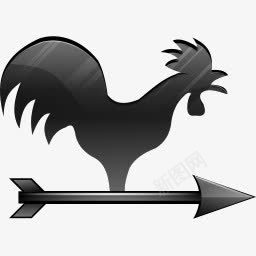 黑色公鸡箭头图标图标
