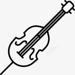 大提琴的图标倾斜的大提琴图标高清图片