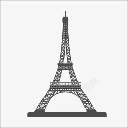 扁平化巴黎铁塔素材