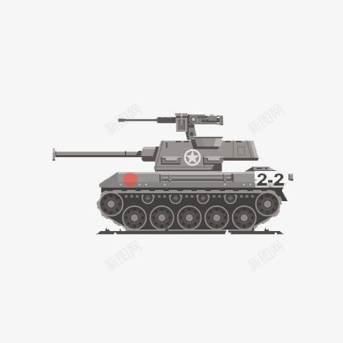 扁平化坦克png免抠素材_新图网 https://ixintu.com 圣坦克 坦克 战争 扁平 插画