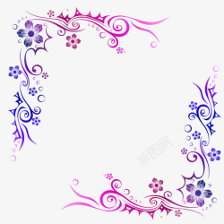 手绘手绘紫色花朵背景图案高清图片