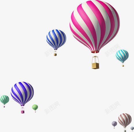 红色气球png免抠素材_新图网 https://ixintu.com 氢气球 红色气球 蓝色气球