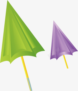 彩色伞片矢量图素材