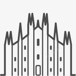 米兰大教堂图标png_新图网 https://ixintu.com duomo milan 大教堂 米兰