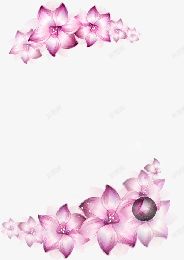 装饰用紫色唯美花朵矢量图ai免抠素材_新图网 https://ixintu.com 唯美花朵 紫色 装饰用 矢量图
