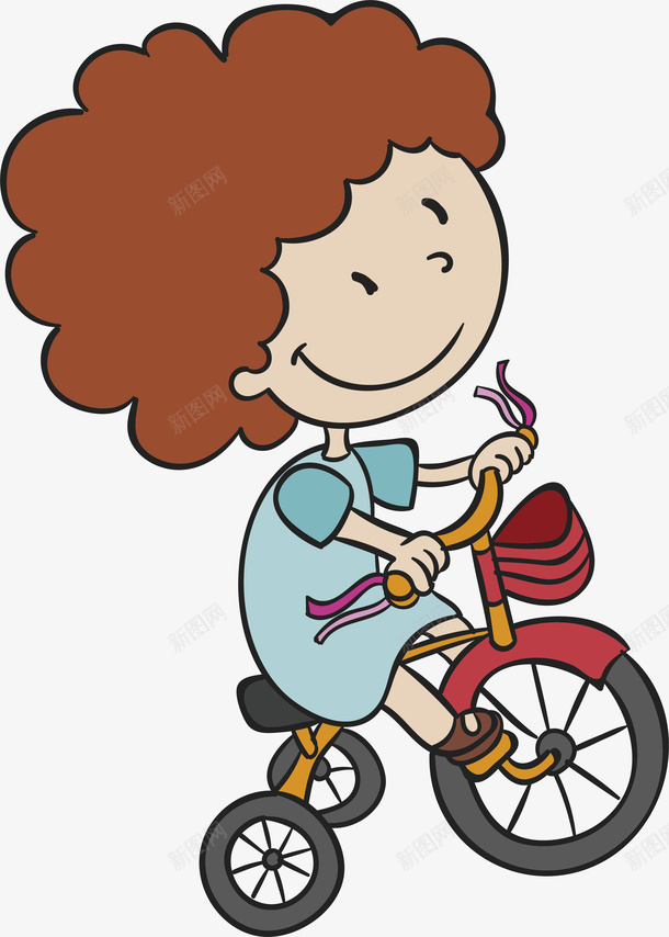 骑自行车的女孩矢量图eps免抠素材_新图网 https://ixintu.com 卡通女孩 手绘女孩 矢量png 自行车 骑自行车 骑行 矢量图