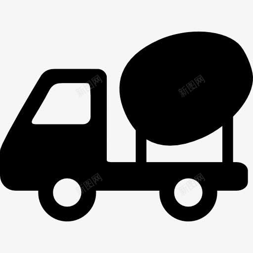 水泥车图标png_新图网 https://ixintu.com 交通运输 卡车 建筑 汽车 车辆 运输