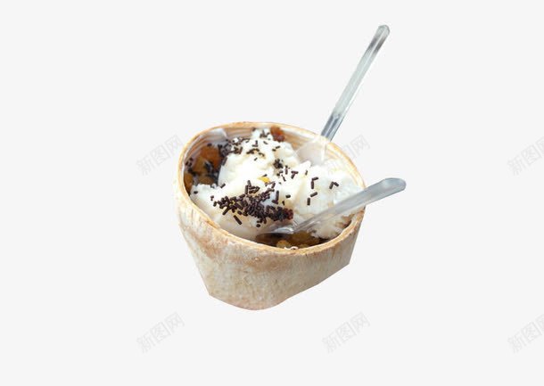 椰奶冰淇淋png免抠素材_新图网 https://ixintu.com 椰奶冰淇淋 美味 美食 餐饮 饮食