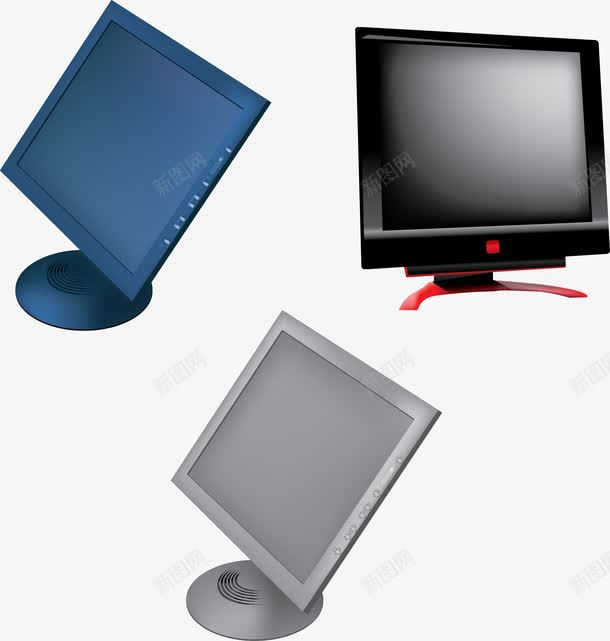 3款显示器电子设备png免抠素材_新图网 https://ixintu.com 显示器 显示器矢量图 电子设备
