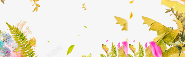 黄绿色清新植物边框纹理png免抠素材_新图网 https://ixintu.com 免抠PNG 植物 清新 边框纹理 黄绿色