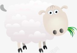 吃草的羊装饰画羊高清图片
