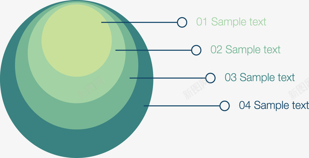 绿色嵌套圆形矢量图eps免抠素材_新图网 https://ixintu.com ppt素材 信息图表 分类标签 圆形 矢量素材 绿色 矢量图