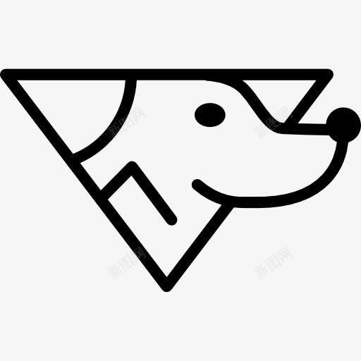 狗的头变的轮廓图标png_新图网 https://ixintu.com 动物 动物头 动物的轮廓 变异 狗 狗狗的头 狗的头部轮廓