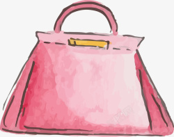 手提包粉色卡通粉色女包矢量图高清图片
