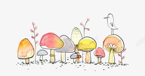 蘑菇png免抠素材_新图网 https://ixintu.com 创意蘑菇 卡通蘑菇 小蘑菇 手绘蘑菇 红蘑菇