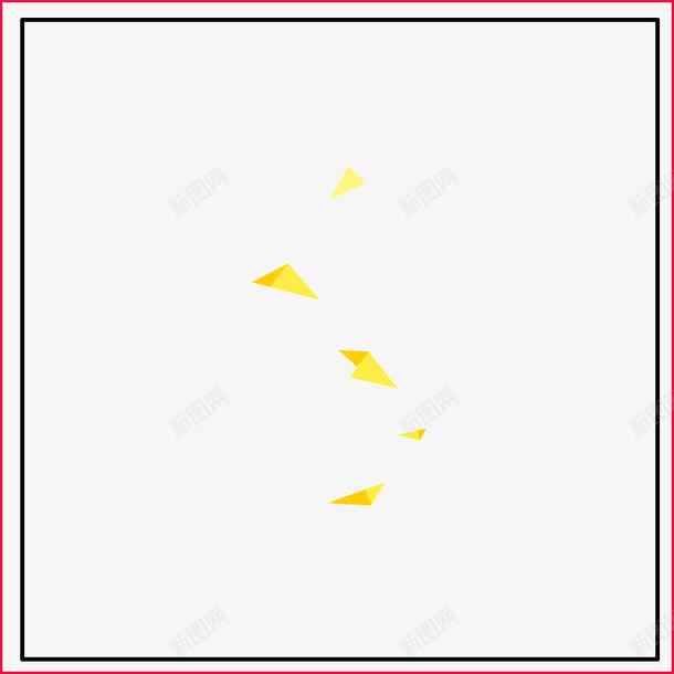 彩色标识png免抠素材_新图网 https://ixintu.com 图标 彩带 漂浮 黄色
