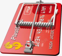 信用卡陷阱矢量图素材