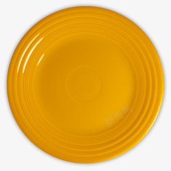 黄色圆盘黄色盘子高清图片