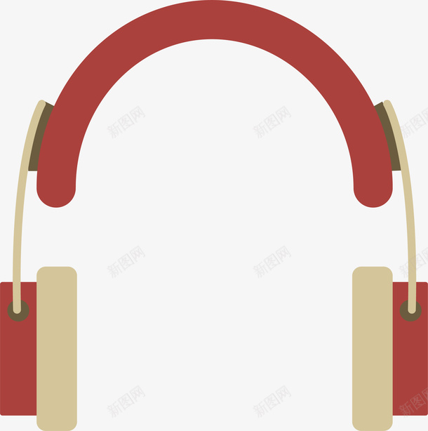 卡通简约音乐耳机png免抠素材_新图网 https://ixintu.com 卡通 电子产品 矢量图案 耳机 装饰 音乐
