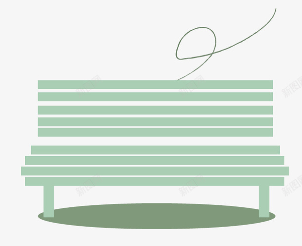 长凳座椅png免抠素材_新图网 https://ixintu.com 网页卡通手绘