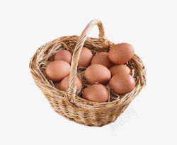 一篮筐一篮筐的新鲜鸡蛋高清图片