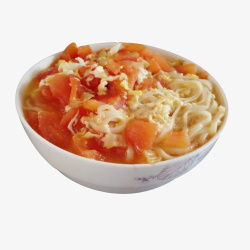 番茄鸡蛋汤面条一碗素材