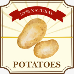 卡通土豆标签贴素材