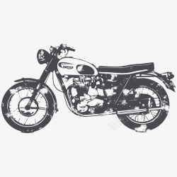 一辆摩托车卡通手绘黑色的摩托车高清图片