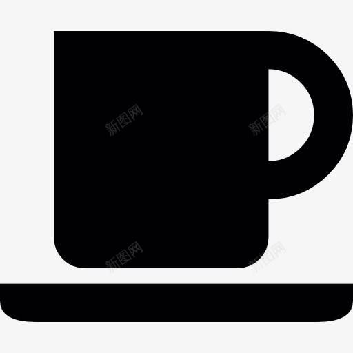 咖啡杯的剪影图标png_新图网 https://ixintu.com 咖啡 咖啡店 咖啡杯 热饮 食物