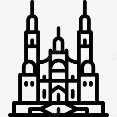 圣地亚哥德孔波斯特拉大教堂图标图标
