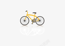 黄色自行车矢量图素材